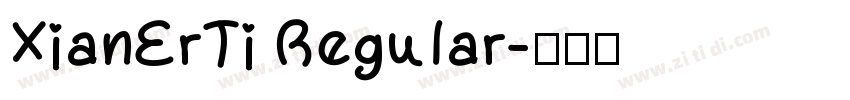 XianErTi Regular字体转换